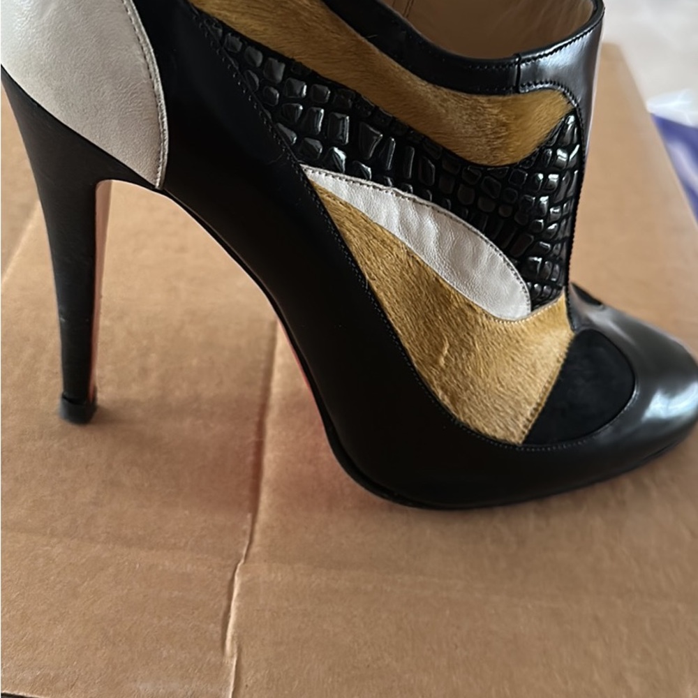 Christian Louboutin multicolor 3 inch bootie - Picture 5 of 6